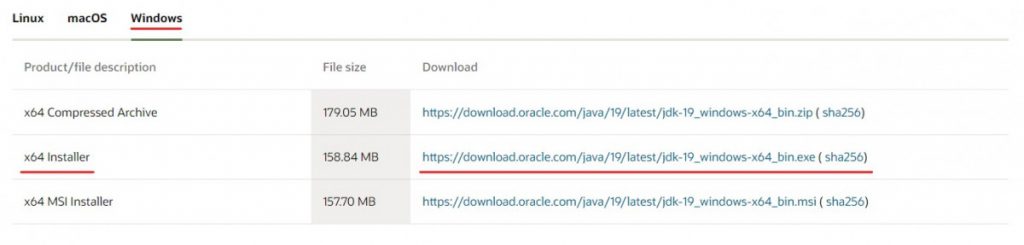 Download the Java JDK from Oracle