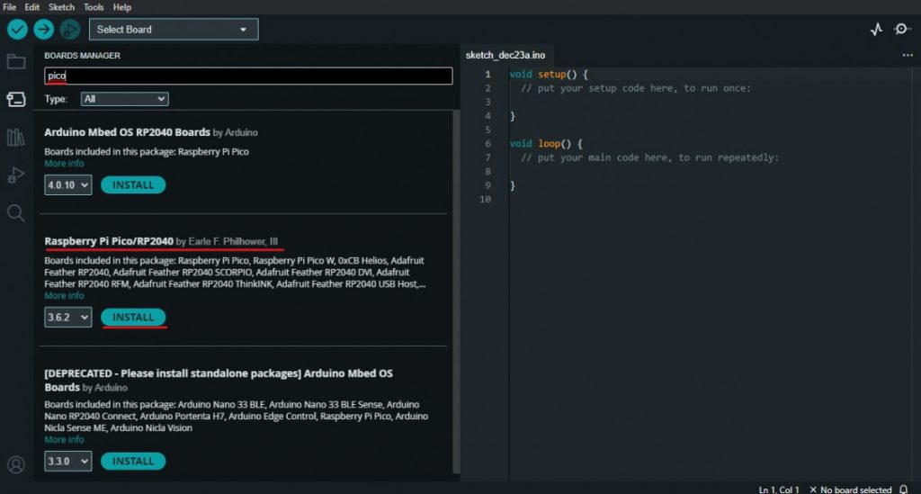 How To Program the Raspberry Pi Pico (2) with the Arduino IDE [2025]