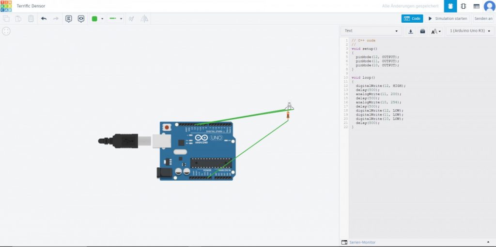 Virtual Arduino Platforms - TinkerCAD