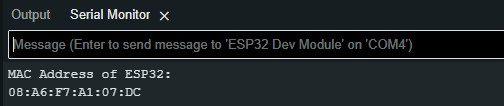 ESP32 MAC Address output