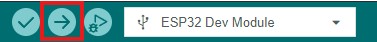 ESP32 in Arduino IDE: Upload the sketch to esp32 board