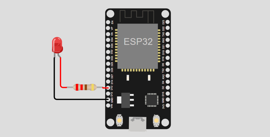 ESP32 LED wiring